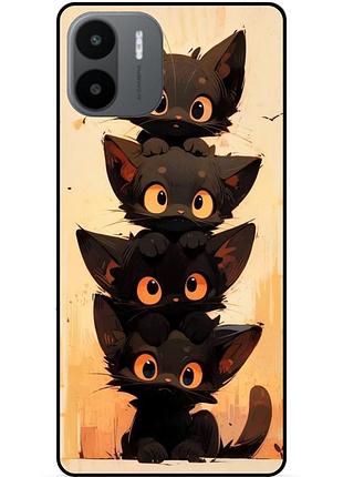 Силиконовый бампер чехол для xiaomi redmi a2 с рисунком котики