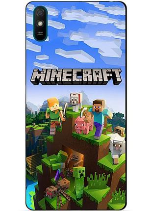 Силіконовий чохол бампер для huawei y5 2019 з малюнком minecraft майнкрафт