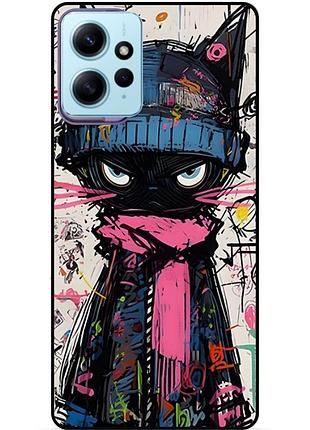 Силіконовий бампер чохол для xiaomi redmi note 12 з малюнком кот аниме marvel