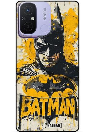 Чехол силиконовый бампер для xiaomi redmi 12c с рисунком batman dc бэтмен