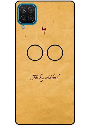 Силиконовый бампер чехол для samsung a22 с рисунком гарри поттер harry potter очки