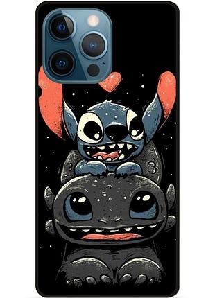 Силіконовий бампер чохол для iphone 12 pro з малюнком stitch стіч