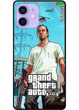 Силіконовий бампер чохол для iphone 12 з малюнком gta гта