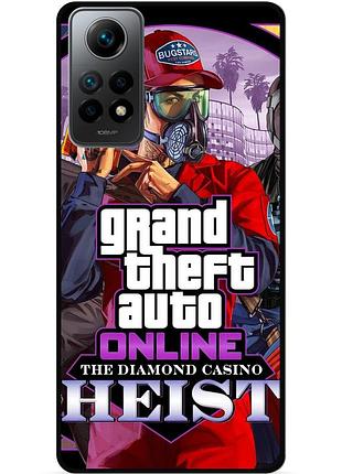 Силіконовий бампер чохол для xiaomi redmi note 12 pro з малюнком gta гта