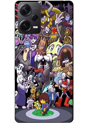 Силиконовый бампер чехол для xiaomi redmi note 12 pro plus с рисунком undertale андертейл
