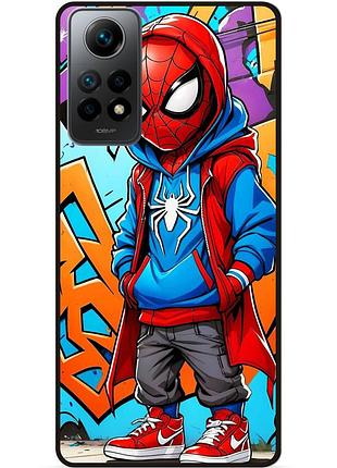 Чехол силиконовый бампер для xiaomi redmi note 11 с рисунком spider man marvel человек паук