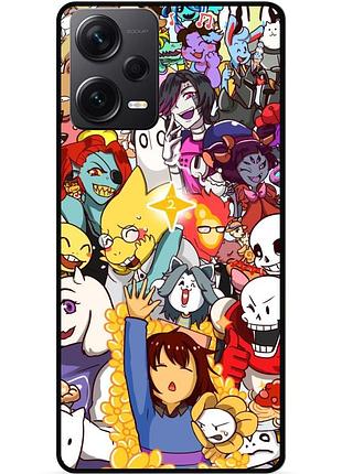 Силиконовый чехол бампер для xiaomi redmi note 12 pro 5g с рисунком undertale андертейл