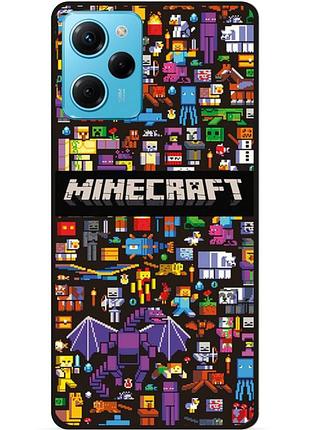 Силіконовий чохол бампер для xiaomi poco x5 pro 5g стів minecraft кріпер майнкрафт