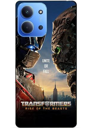 Силіконовий чохол бампер для xiaomi redmi 15c з малюнком звіробої трансформери transformers