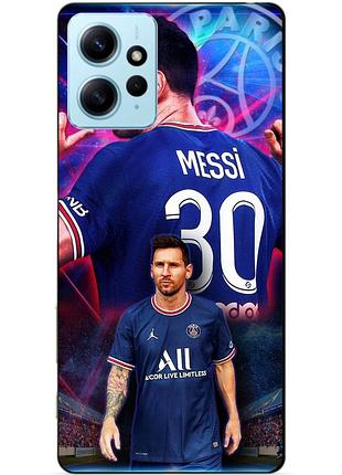 Силіконовий чохол бампер для xiaomi redmi note 12 з малюнком мессі псж messi