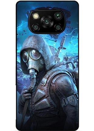 Силиконовый чехол бампер для xiaomi poco x3 stalker сталкер