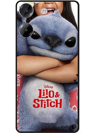 Силиконовый чехол бампер для zte blade a54 стич и лило stitch