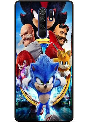 Силіконовий бампер чохол для xiaomi redmi 9 з малюнком соник sonik