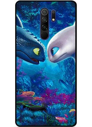 Силіконовий чохол бампер для xiaomi redmi 9 з малюнком как приручить дракона