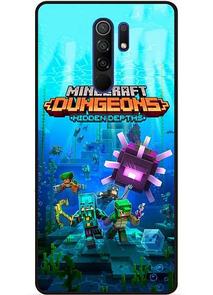 Силиконовый бампер чехол для xiaomi redmi note 8 pro с рисунком майнкрафт minecraft