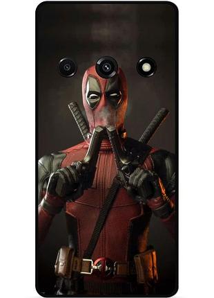 Силиконовый бампер чехол для samsung j7 j710 с рисунком дэдпул deadpool