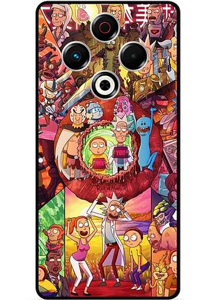 Силіконовий чохол бампер для tecno spark 30 (kl6) з малюнком rick and morty рік і морті