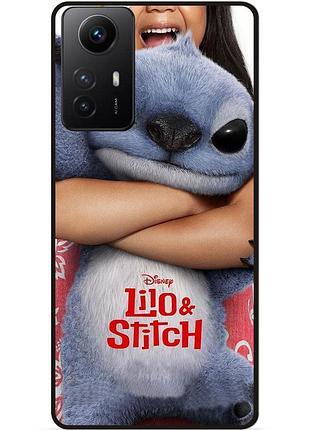 Силиконовый чехол бампер для xiaomi redmi note 12s стич и лило stitch
