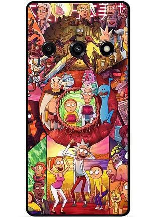 Силіконовий чохол бампер для samsung j7 j710 з малюнком rick and morty рік і морті