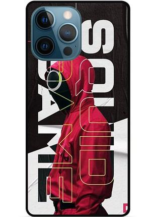 Силиконовый бампер чехол для iphone 13 pro max игра в кальмара