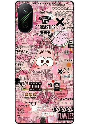 Силиконовый чехол для xiaomi poco f7 с рисунком губка боб sponge bob