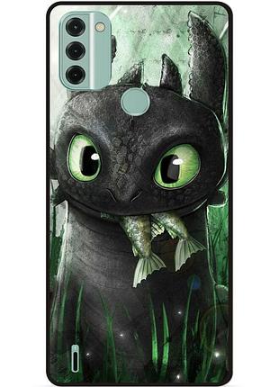 Силиконовый чехол для nokia c31 с картинкой как приручить дракона dragon