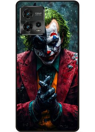 Чехол силиконовый бампер для motorola moto g72 с рисунком джокер бэтмен