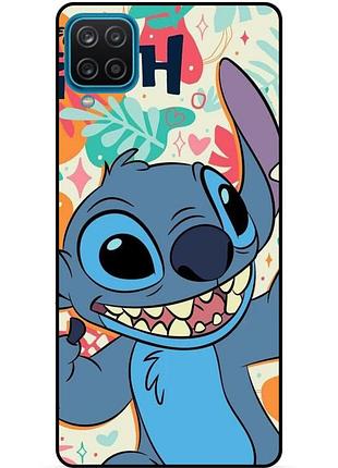 Силиконовый бампер чехол для samsung a22 с рисунком stitch стич