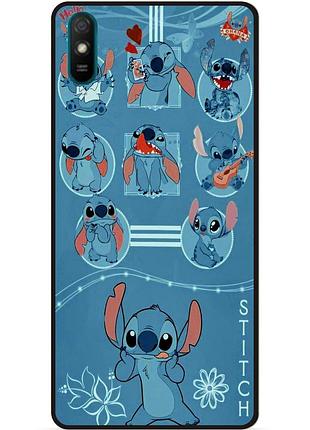 Силиконовый бампер чехол для huawei y5 2019 с картинкой stitch стич