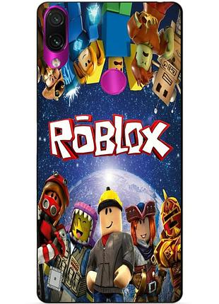 Силиконовый бампер чехол для huawei honor 10i с рисунком роблокс roblox