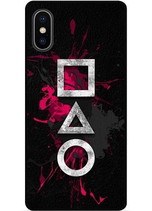 Чехол силиконовый для iphone xr с картинкой игра в кальмара