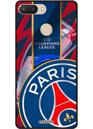 Силіконовий чохол бампер для xiaomi redmi 6 з малюнком псж psg
