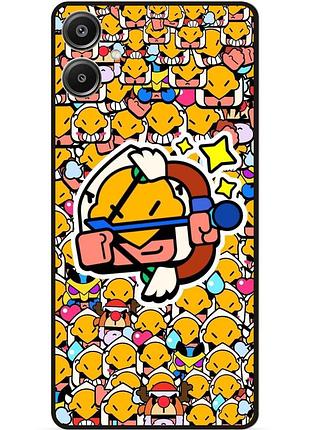 Силіконовий чохол бампер для samsung a07 стікери бравл бо brawl