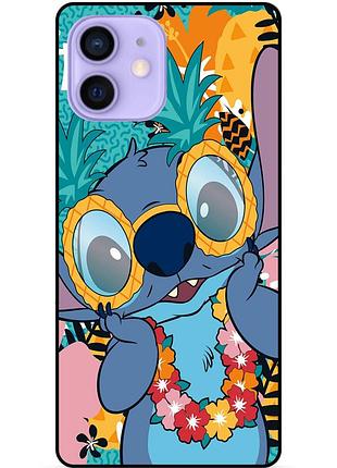 Силиконовый бампер чехол для iphone 11 с рисунком стич stitch
