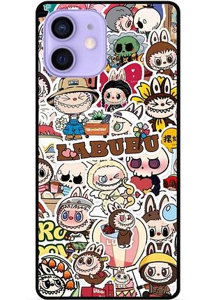 Силіконовий бампер чохол для iphone 12 mini з малюнком лабубу labubu