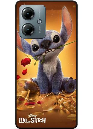 Силіконовий бампер чохол для motorola moto g14 стіч stitch
