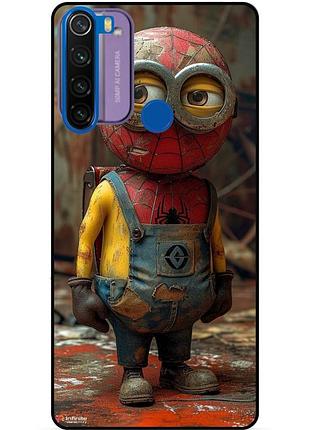 Чехол силиконовый бампер для xiaomi redmi note 8t с рисунком миньон marvel человек паук