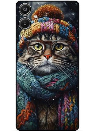 Силіконовий бампер чохол для samsung a07 з малюнком кішка
