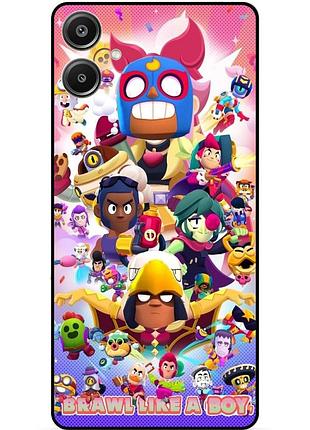 Силиконовый чехол бампер для samsung a05 с рисунком brawl like a boy бравл