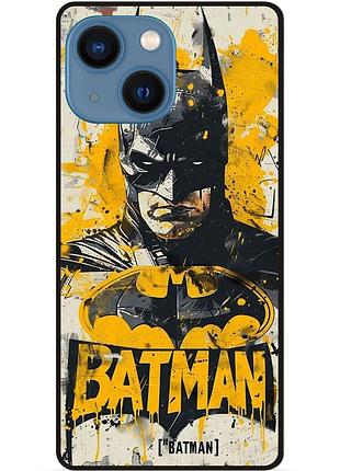 Чехол силиконовый бампер для iphone 14 plus с рисунком batman dc бэтмен
