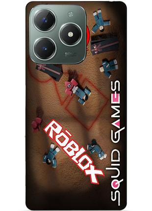 Силіконовий чохол бампер для infinix smart 8 plus (x6526) з малюнком roblox гра в кальмара роблокс