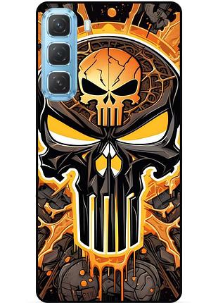 Чохол силіконовий бампер для infinix hot 60 pro (x6885) з картинкою скелет череп