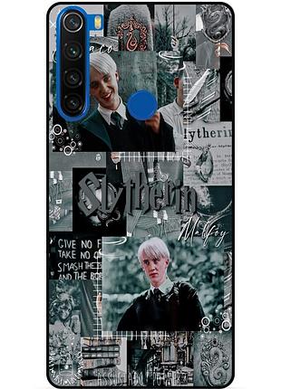 Чехол силиконовый для xiaomi redmi note 8 с рисунком slytherin слизерин драко малфой гарри поттер harry