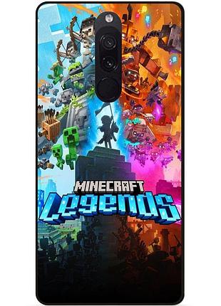 Силиконовый бампер чехол для xiaomi redmi 8 игра майнкрафт minecraft