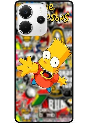 Силіконовий чохол бампер для xiaomi redmi note 14 5g з малюнком стикери гравіті фолз футурама маріо