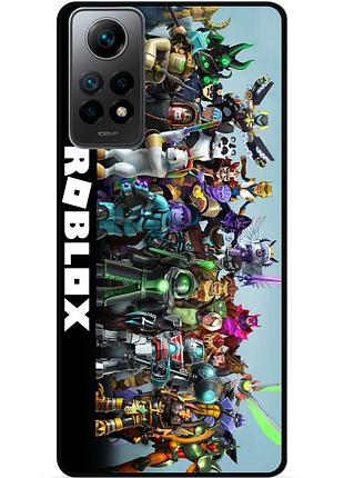 Силиконовый чехол бампер для xiaomi poco x4 pro 5g с рисунком roblox роблокс