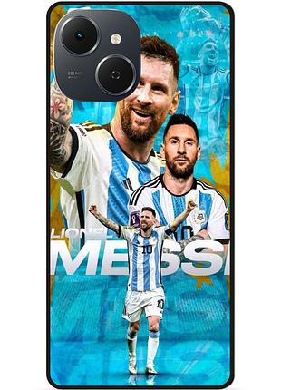 Силіконовий чохол бампер для tecno spark 40c з малюнком messi мессі