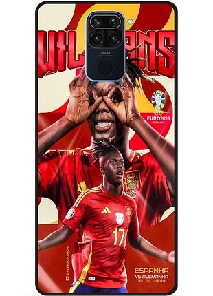 Силіконовий чохол бампер для xiaomi redmi note 9 з малюнком nico williams нико уильямс
