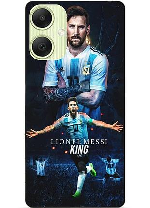 Силиконовый бампер чехол для samsung a04 с рисунком messi аргентина месси