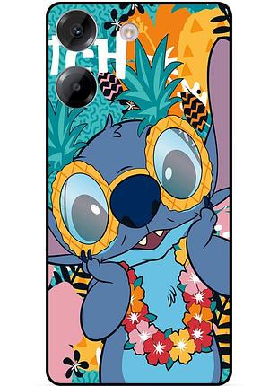 Силиконовый бампер чехол для tecno camon 20 pro с рисунком стич stitch